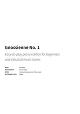 Gnossienne No. 1 - Title Page