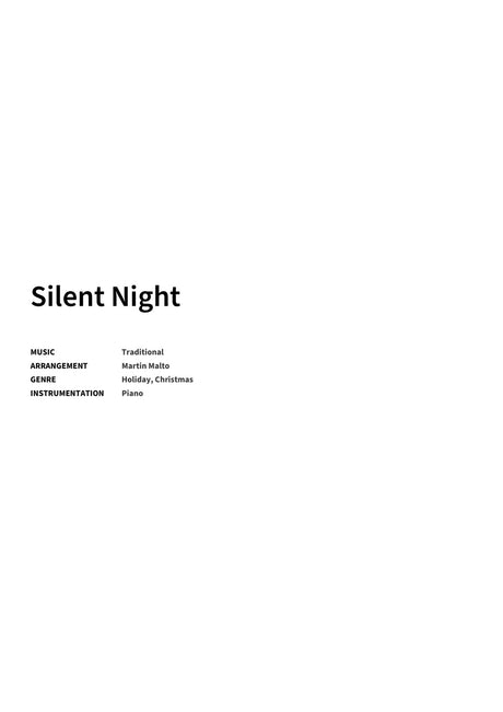 Silent Night - Title Page