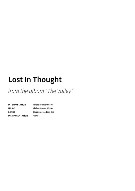 Lost In Thought - Title Page