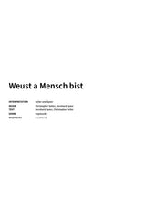 Weust a Mensch bist - Title Page