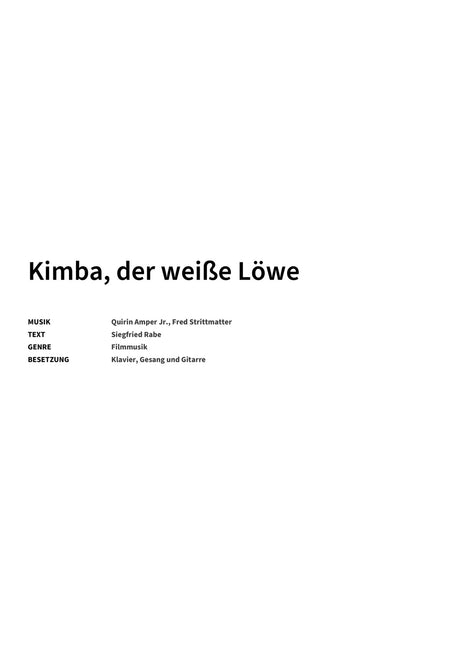 Kimba, der weiße Löwe - Title Page