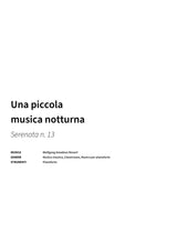 Una piccola musica notturna - Title Page