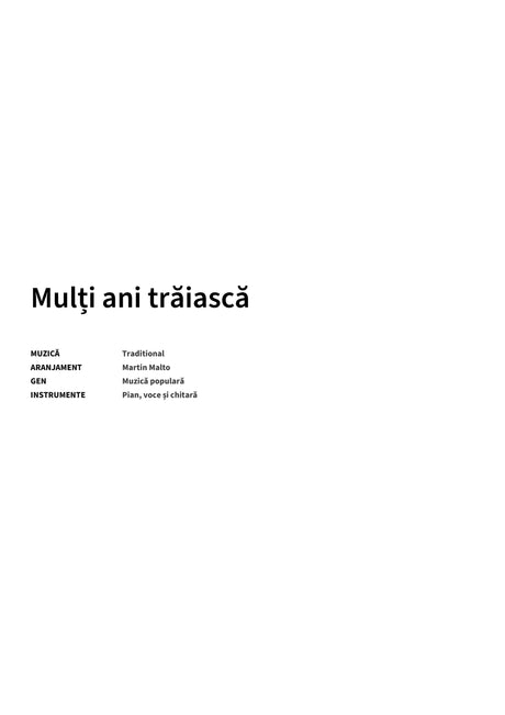 Mulți ani trăiască - Title Page