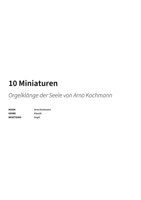 10 Miniaturen - Title Page