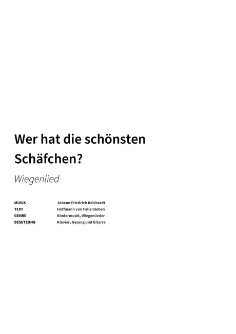 Wer hat die schönsten Schäfchen? - Title Page