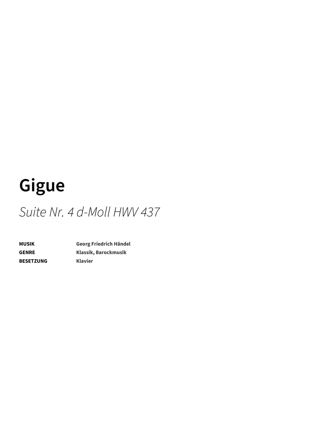 Gigue - Title Page