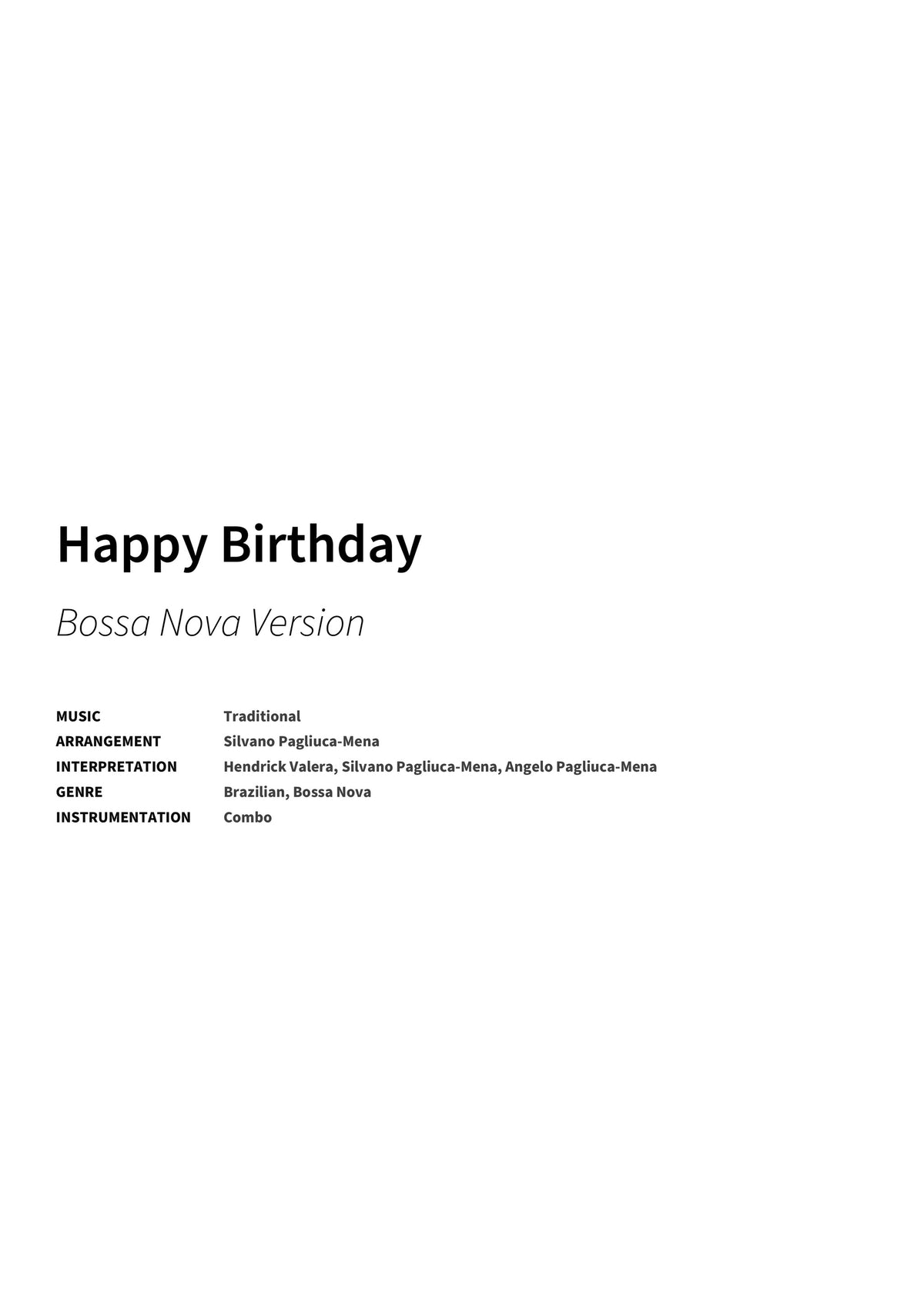 Happy Birthday - Title Page