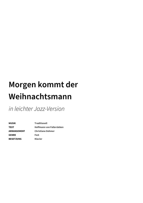 Morgen kommt der Weihnachtsmann - Title Page