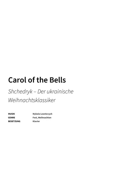 Carol of the Bells - Title Page