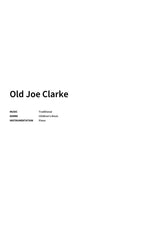Old Joe Clarke - Title Page
