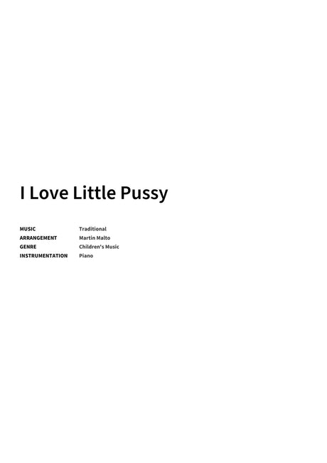 I Love Little Pussy - Title Page