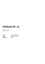 Sinfonia Nr. 11 - Title Page
