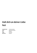 Halt dich an deiner Liebe fest - Title Page
