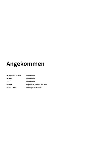Angekommen - Title Page