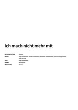 Ich mach nicht mehr mit - Title Page