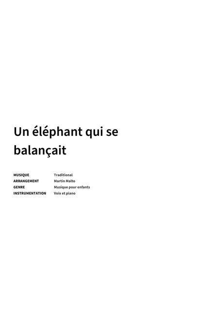 Un éléphant qui se balançait - Title Page
