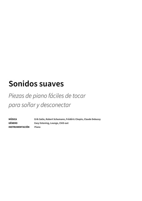 Sonidos suaves - Title Page