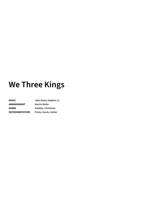 We Three Kings - Title Page