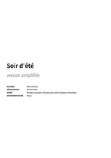Soir d'été - Title Page