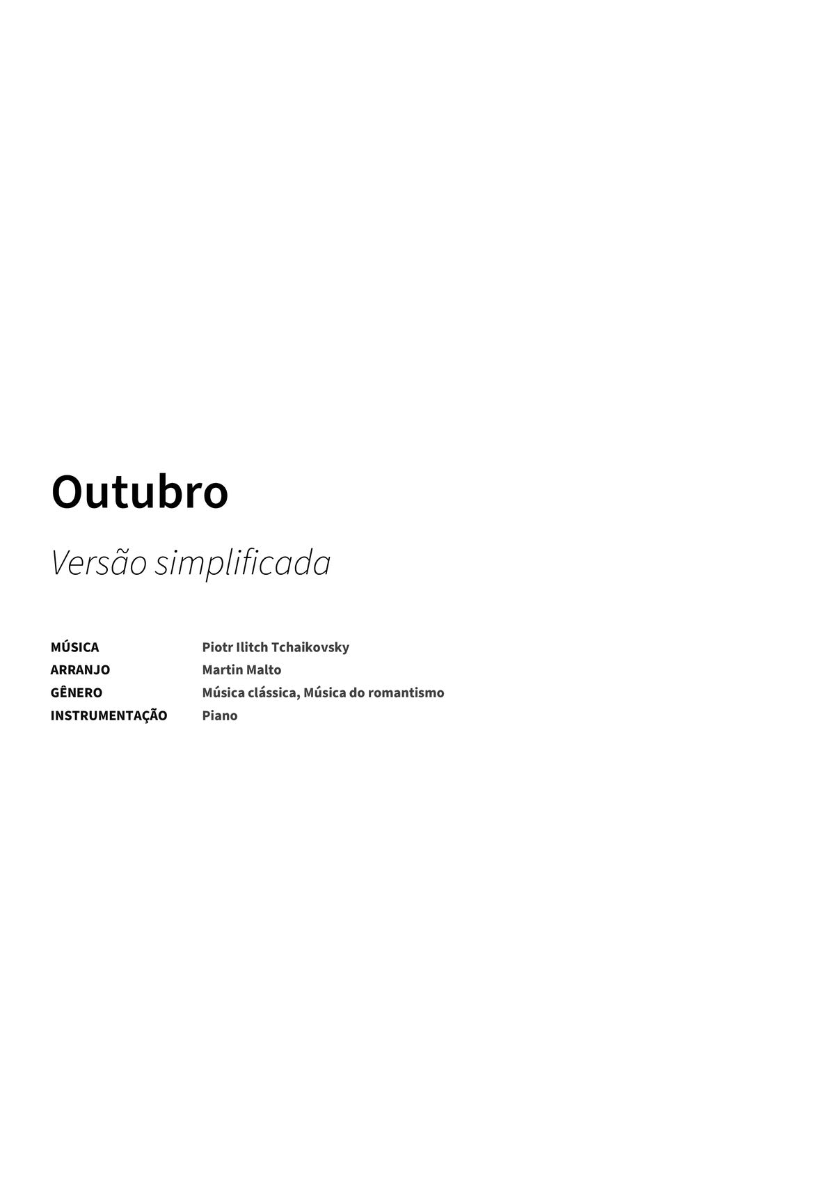 Outubro - Title Page
