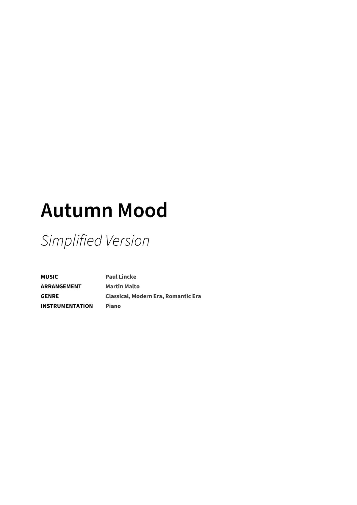 Autumn Mood - Title Page