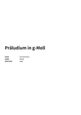 Präludium in g-Moll - Title Page