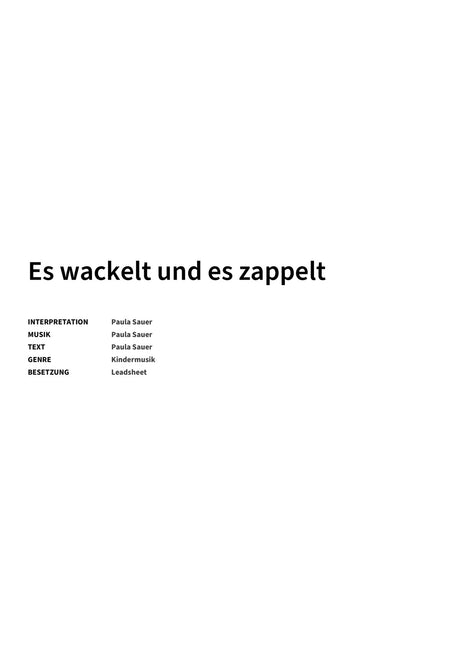 Es wackelt und es zappelt - Title Page
