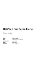 Hab' ich nur deine Liebe - Title Page