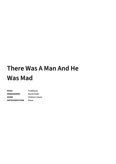 There Was A Man And He Was Mad - Title Page