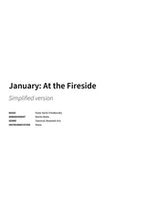 January: At the Fireside - Title Page