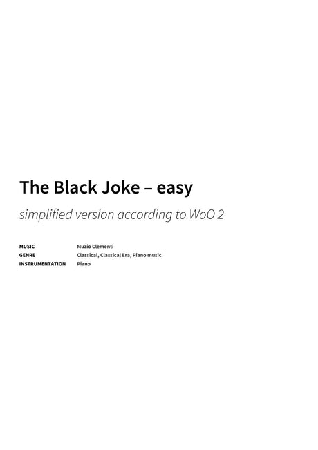 The Black Joke – easy - Title Page