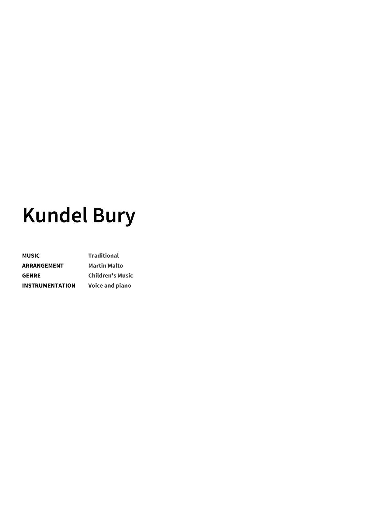 Kundel Bury - Title Page