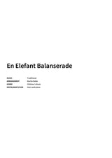En Elefant Balanserade - Title Page