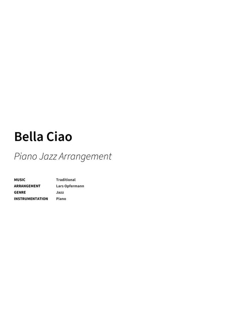 Bella Ciao - Title Page
