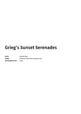 Grieg's Sunset Serenades - Title Page