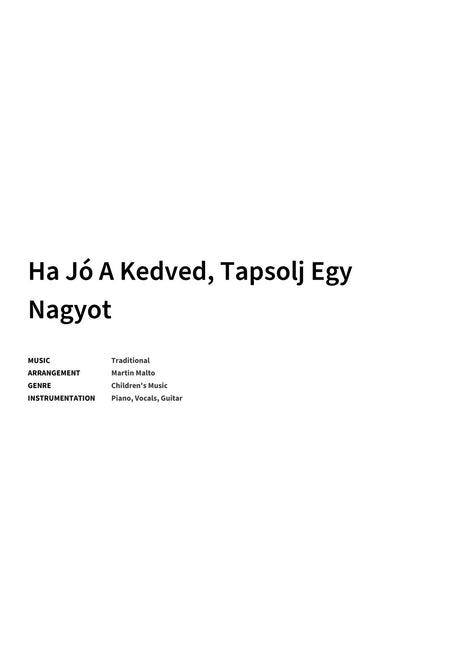 Ha Jó A Kedved, Tapsolj Egy Nagyot - Title Page