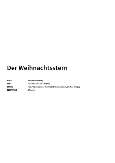 Der Weihnachtsstern - Title Page