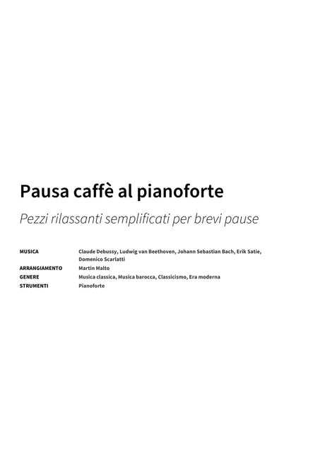 Pausa caffè al pianoforte - Title Page
