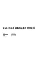 Bunt sind schon die Wälder - Title Page