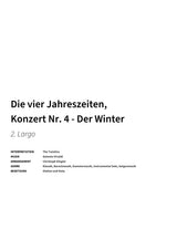 Die vier Jahreszeiten, Konzert Nr. 4 - Der Winter - Title Page