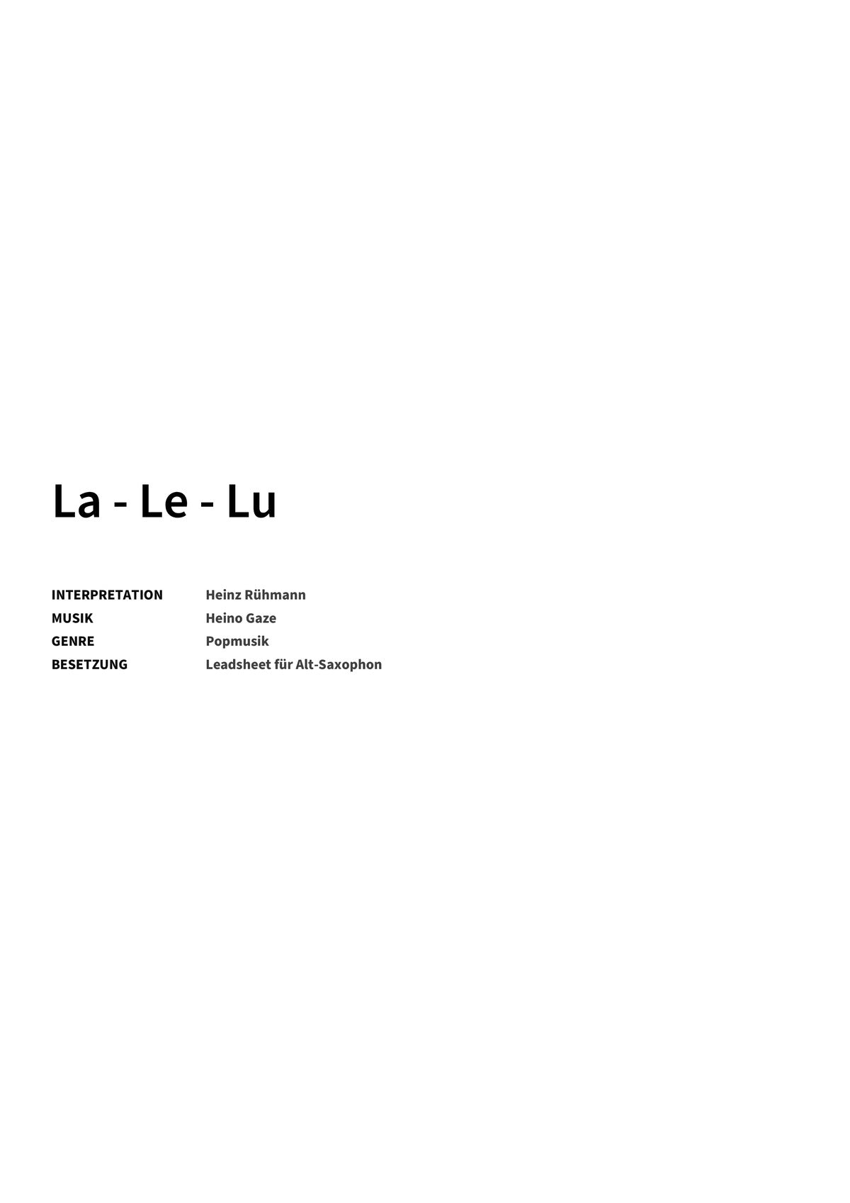 La - Le - Lu - Title Page