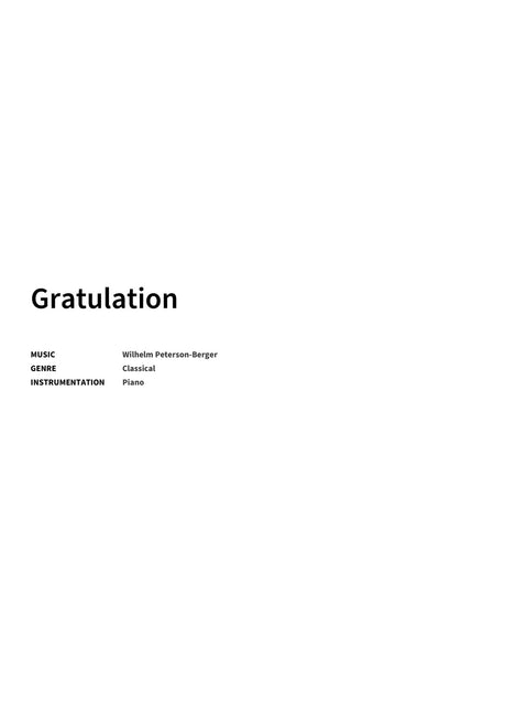 Gratulation - Title Page
