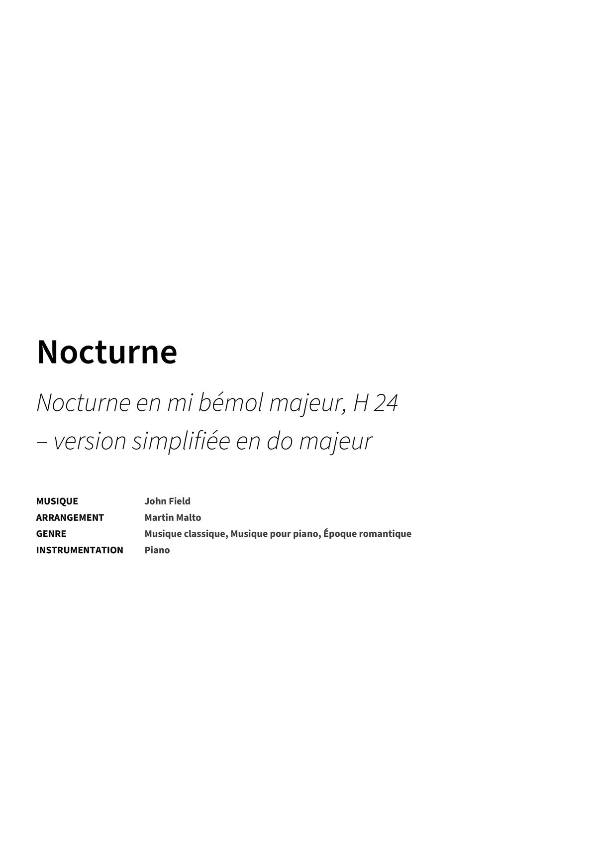 Nocturne - Title Page