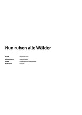 Nun ruhen alle Wälder - Title Page