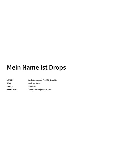 Mein Name ist Drops - Title Page