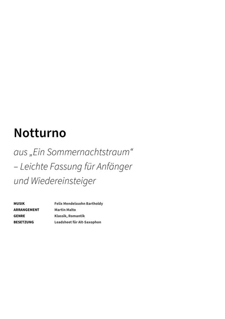 Notturno - Title Page