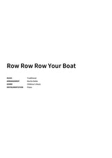 Row Row Row Your Boat - Title Page