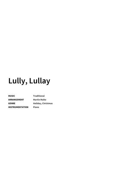 Lully, Lullay - Title Page
