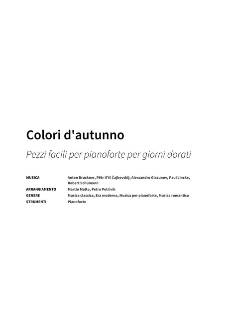 Colori d'autunno - Title Page