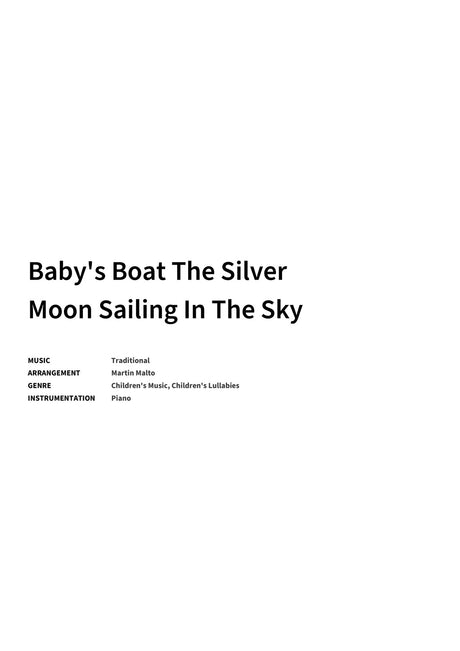 Baby's Boat The Silver Moon Sailing In The Sky - Title Page
